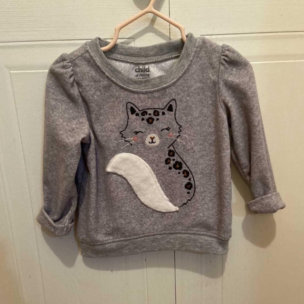 Toddler girls kitty sweater 18 months